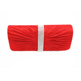 Elegant Satin Diamond Evening Bags for Wedding Party