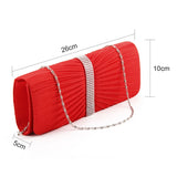 Elegant Satin Diamond Evening Bags for Wedding Party