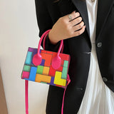 Vintage Small Crossbody Handbag for Women, Square Shape Bag