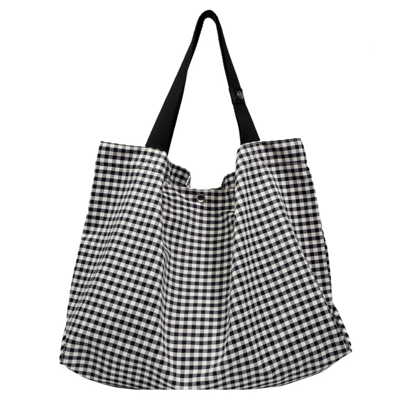 Arrival Lattice Travel Nylon Shoulder Bag For Women Large Capacity Tote
