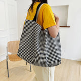 Arrival Lattice Travel Nylon Shoulder Bag For Women Large Capacity Tote