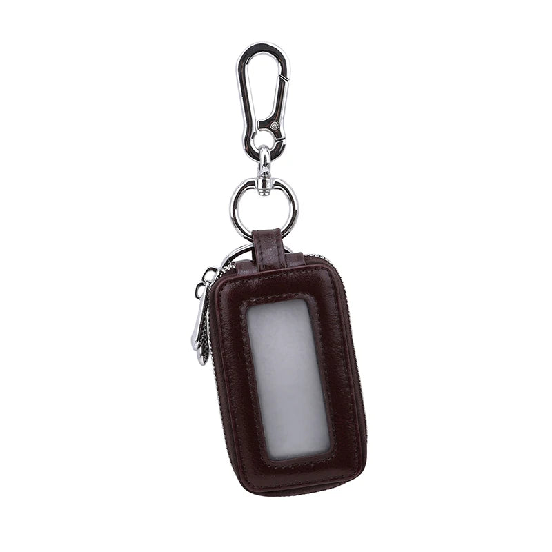 Arrival Leather Men Car Key Holders Housekeeper Double Zipper
