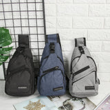 Arrival Men's Shoulder Bag USB Charging Crossbody Anti Theft Chest Bag