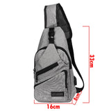 Arrival Men's Shoulder Bag USB Charging Crossbody Anti Theft Chest Bag