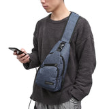Arrival Men's Shoulder Bag USB Charging Crossbody Anti Theft Chest Bag