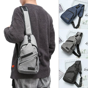 Arrival Men's Shoulder Bag USB Charging Crossbody Anti Theft Chest Bag