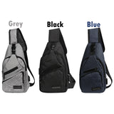Arrival Men's Shoulder Bag USB Charging Crossbody Anti Theft Chest Bag