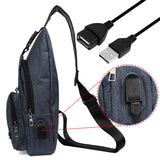 Arrival Men's Shoulder Bag USB Charging Crossbody Anti Theft Chest Bag