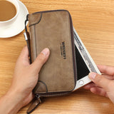 Arrival Men Wallets Long Clutch Zipper Wallets for Business Men Clutch