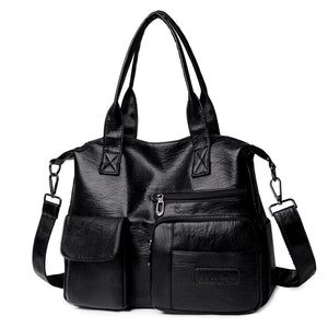Arrival Multi-pocket PU Women Messenger Bags Casual Large Capacity Ladies Handba