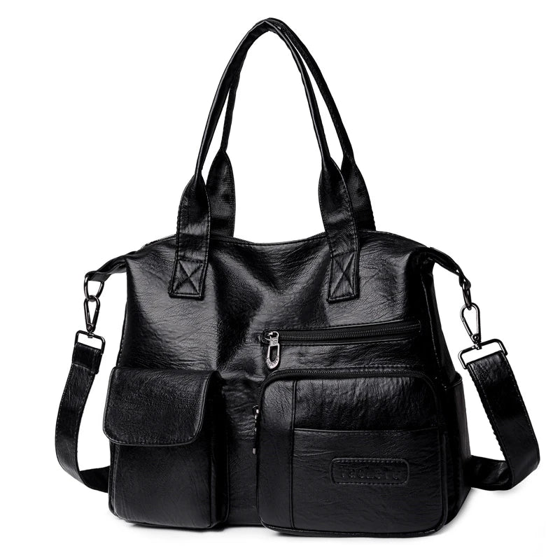 Arrival Multi-pocket PU Women Messenger Bags Casual Large Capacity Ladies Handba