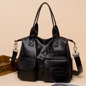 Arrival Multi-pocket PU Women Messenger Bags Casual Large Capacity Ladies Handba
