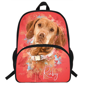 Orthopedic Children Backpack Dog Print Schoolbag Mochila For Teens