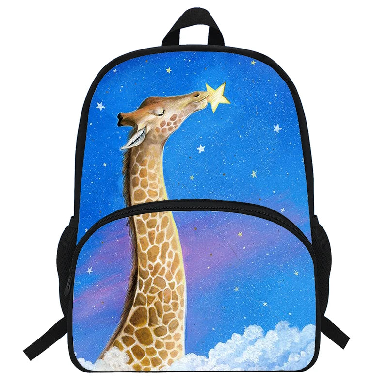Arrival Orthopedic Children Backpack Giraffe Print Schoolbag Shoulder Bags