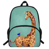 Arrival Orthopedic Children Backpack Giraffe Print Schoolbag Shoulder Bags
