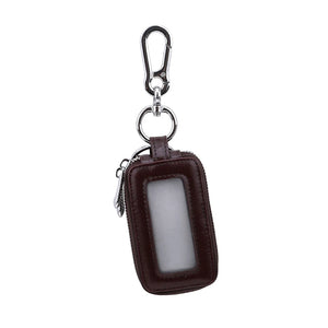 Pu Leather Car Key Holder Double Zipper Square Key Case