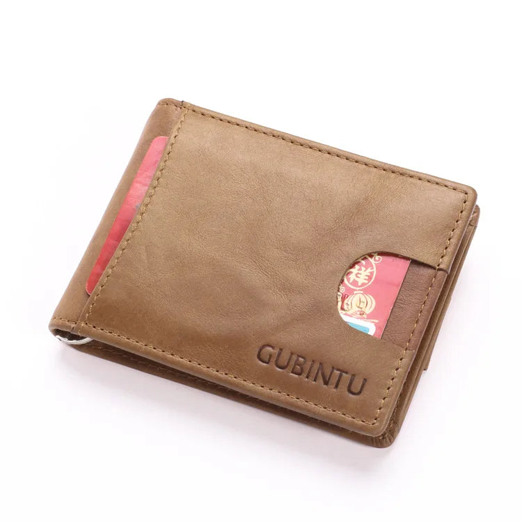 Arrival RFID Blocking Mini Leather Men Wallet Slim Man Purse
