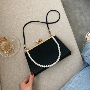 Retro PU Leather Women Handbag Lady Lock Crossbody Messenger Bag