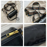 Vintage Barrel-shaped Shoulder Bag for Women PU Leather Handbags Crossbody Purse