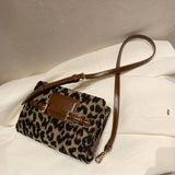 Leopard Shoulder Bag Retro Small Square Bag Ladies Crossbody Bag