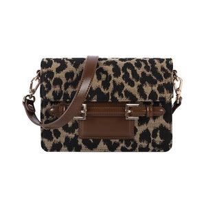 Leopard Shoulder Bag Retro Small Square Bag Ladies Crossbody Bag