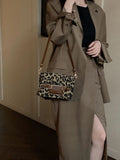 Leopard Shoulder Bag Retro Small Square Bag Ladies Crossbody Bag