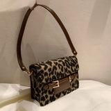Leopard Shoulder Bag Retro Small Square Bag Ladies Crossbody Bag