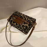 Leopard Shoulder Bag Retro Small Square Bag Ladies Crossbody Bag