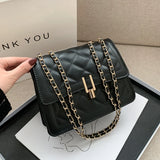 Arrival Women Chain Messenger Handbag Solid Flap Crossbody Bag