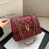 Arrival Women Chain Messenger Handbag Solid Flap Crossbody Bag