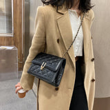 Arrival Women Chain Messenger Handbag Solid Flap Crossbody Bag