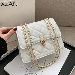 Arrival Women Chain Messenger Handbag Solid Flap Crossbody Bag