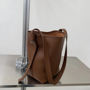Arrival Women's Bucket Bag High Capacity PU Leather Shoulder Pack