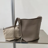 Arrival Women's Bucket Bag High Capacity PU Leather Shoulder Pack