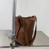 Arrival Women's Bucket Bag High Capacity PU Leather Shoulder Pack