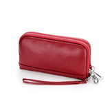 Leather Women Clutch Wallet Large Capacity Zipper Purse Long Style