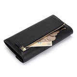 Ladies Leather High Wallet Palm Pattern Long Purse Clutch