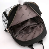 Floral Nylon Backpack Bags - Large Capacity Travel Tote Handbags