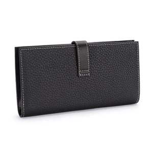 European American Style Leather Women Wallet Long Zipper Purses