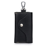 Leather Key Holder Keychain Covers Zipper Key Case Bag