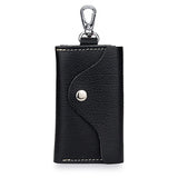Leather Key Holder Keychain Covers Zipper Key Case Bag
