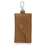 Leather Key Holder Keychain Covers Zipper Key Case Bag