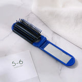Portable Folding Comb with Massage Mirror Combo