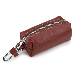 Cowhide Leather Key Wallet Vintage Style Multi-function