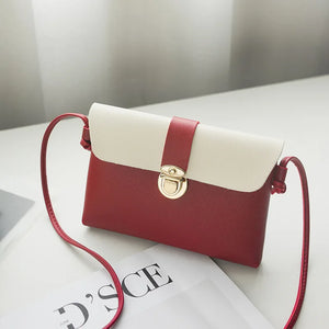 Women PU Leather Shoulder Bags Girls Brief Flap Casual Messenger Bags