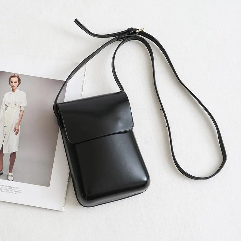 Arrive Mini Shoulder Bag Pu Leather Messenger Girls Mobile Phone Brief Crossbody