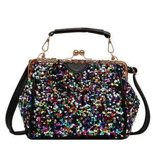 Women's Sequin Crossbody Bag Shimmery Summer Handbag