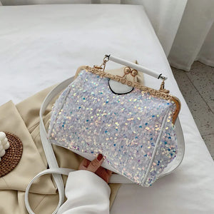 Women's Sequin Crossbody Bag Shimmery Summer Handbag