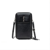 Women Bowknot Bag Soft Leather Wallet Mobile Wallet Messenger