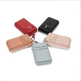 Women Bowknot Bag Soft Leather Wallet Mobile Wallet Messenger